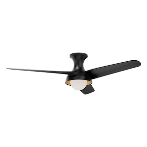 Rubio-H - 3 Blade Ceiling Hugger Fan with Light Kit-54 Inches Wide