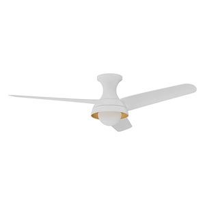 Rubio-H - 3 Blade Ceiling Hugger Fan with Light Kit-54 Inches Wide