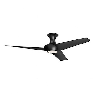Emiko-H - 3 Blade Ceiling Hugger Fan with Light Kit-56 Inches Wide
