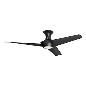 Emiko-H - 3 Blade Ceiling Hugger Fan with Light Kit-56 Inches Wide