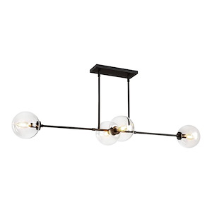 Cassia - 4 Light Linear Pendant-6 Inch Tall and 13.38 Inch Wide