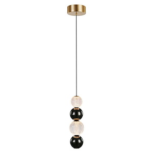 Onyx - 11W LED Pendant-15.13 Inches Tall and 4.38 Inches Wide