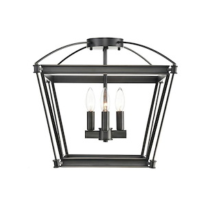 Manor - 4 Light Semi-Flush Mount-15.13 Inches Tall and 16.63 Inches Wide
