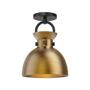 Waldo - 1 Light Semi-Flush Mount-12 Inches Tall and 8.75 Inches Wide