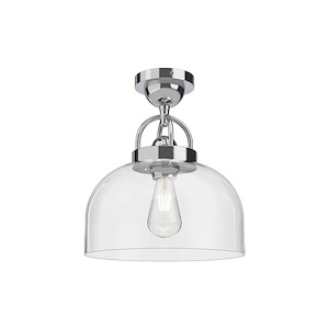 Lancaster - 1 Light Semi-Flush Mount-11.25 Inches Tall and 11.5 Inches Wide - 1288559