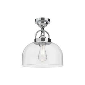 Lancaster - 1 Light Semi-Flush Mount-11.25 Inches Tall and 11.5 Inches Wide