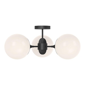 Nouveau - 3 Light Semi-Flush Mount-17.13 Inches Tall and 25.88 Inches Wide - 1288572