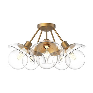 Francesca - 5 Light Semi-Flush Mount-10.38 Inches Tall and 19.75 Inches Wide - 1288573