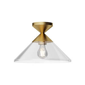 Mauer - 1 Light Semi-Flush Mount-8.63 Inches Tall and 12.5 Inches Wide