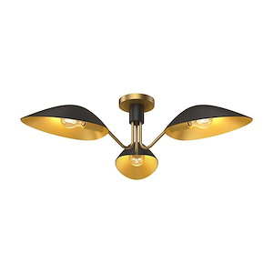 Oscar - 3 Light Semi-Flush Mount-7 Inches Tall and 31.75 Inches Wide
