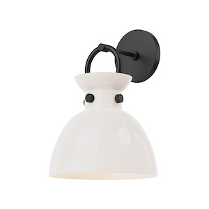 Waldo - 1 Light Bath Vanity with Glass-12.75 Inches Tall and 8.75 Inches Wide