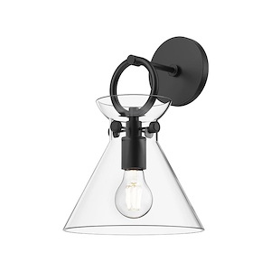Emerson - 1 Light Bath Vanity with Glass-12.75 Inches Tall and 8.75 Inches Wide