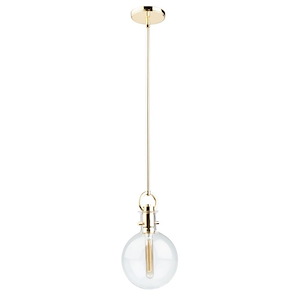 Single-1 Light Pendant-8 Inches Wide by 13.5 Inches High
