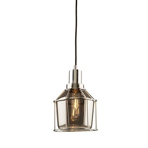 Fifth Avenue-1 Light Pendant in Contemporary Style-6 Inches Wide by 10 Inches High