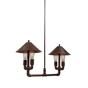 Revival-4 Light Chandelier-12 Inches Wide by 39.5 Inches High