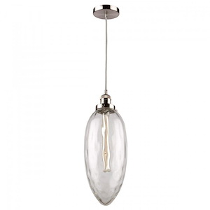 Lux-1 Light Pendant in Modern Style-7 Inches Wide by 19 Inches High