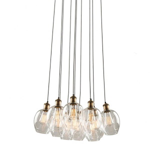 Clearwater-10 Light Chandelier in Restoration Style-22 Inches Wide by 10 Inches High