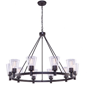 Clarence-10 Light Chandelier in Transitional Style-42 Inches Wide by 29 Inches High - 615316