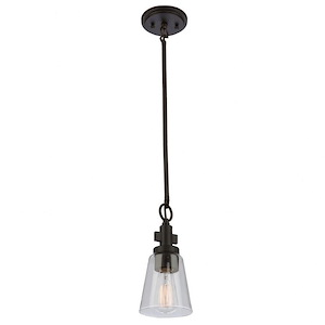 Clarence-1 Light Pendant in Transitional Style-5.5 Inches Wide by 10.5 Inches High - 615315
