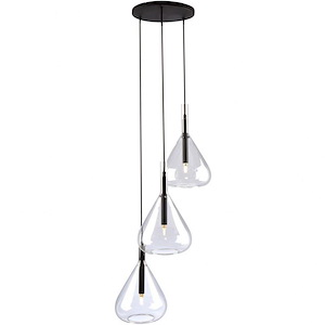 Conic - 3 Light Pendant In Contemporary Style-13.78 Inches Tall and 15.4 Inches Wide - 1107612