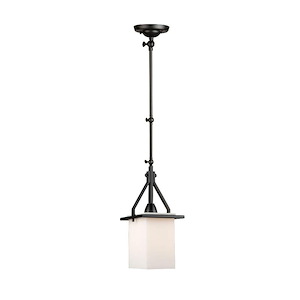 Brydon-1 Light Rectangle Pendant in Industrial Style-5.75 Inches Wide by 35.9 Inches High