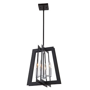 Carlton-4 Light Chandelier in Transitional Style-14 Inches Wide by 15.5 Inches High - 857417