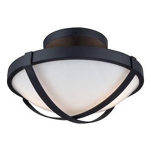 Cara - 2 Light Flush Mount-14 Inches Tall and 12.5 Inches Wide