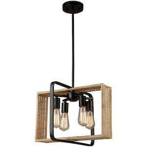 Perris - 4 Light Pendant In Classic Style-12 Inches Tall and 16.5 Inches Wide