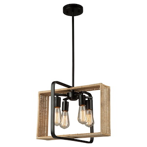 Perris - 4 Light Pendant In Classic Style-12 Inches Tall and 16.5 Inches Wide
