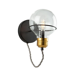 Martina-1 Light Wall Sconce in Industrial Style-5 Inches Wide by 11 Inches High - 1215633