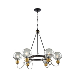 Martina-6 Light Chandelier in Industrial Style-26.51 Inches High - 1215324