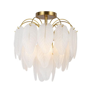 Alessia - 4 Light Semi-Flush Mount-14.9 Inches Tall and 13.6 Inches Wide