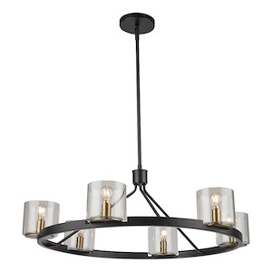 Salinas - 6 Light Chandelier-11 Inches Tall and 29 Inches Wide