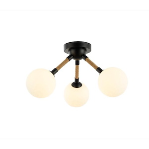 Capilano - 3 Light Semi-Flush Mount-10 Inches Tall and 17.9 Inches Wide - 1337367