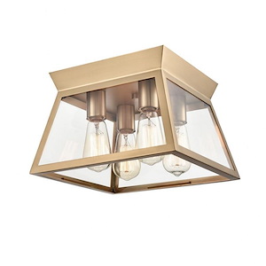 Lucian - 4 Light Flush Mount-8 Inches Tall and 12 Inches Wide
