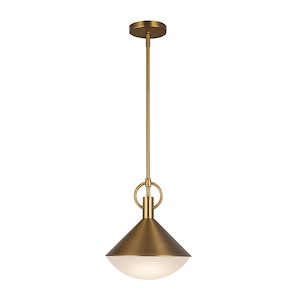 Abruzzo - 1 Light Pendant-13 Inches Tall and 11.25 Inches Wide