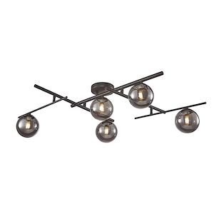 Modena - 5 Light Semi-Flush Mount-10 Inches Tall and 24.5 Inches Wide