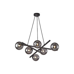 Modena - 6 Light Chandelier-6 Inches Tall and 28 Inches Wide