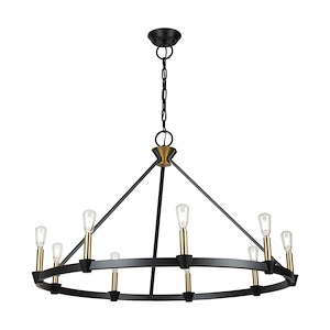 Notting Hill - 9 Light Chandelier-25 Inches Tall and 36 Inches Wide