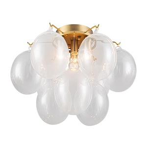 Globo - 4 Light Semi-Flush Mount-12.5 Inches Tall and 15.75 Inches Wide