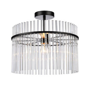 Ava - 1 Light Semi-Flush Mount-13.8 Inch Tall and 15.7 Inch Wide