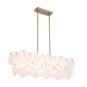 Lily - 7 Light Island-13.15 Inch Tall and 14.05 Inch Wide