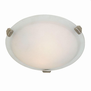 Clip Flush-3 Light Large Round Flush Mount in Traditional Style-16 Inches Wide by 4.5 Inches High
