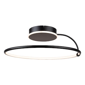 Halo - 25W LED Semi-Flush Mount In Contemporary Style-4.5 Inches Tall and 15.75 Inches Wide