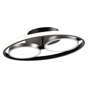Gemini - 18W LED Flush Mount In Modern Style-4.9 Inches Tall and 10.6 Inches Wide