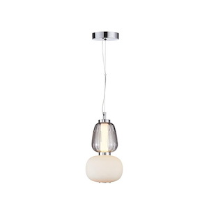 Cyra - 18W 1 LED Double Shade Pendant-15 Inches Tall and 6.5 Inches Wide - 1337420