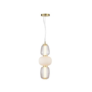 Cyra - 28W 1 LED Triple Shade Pendant-21.25 Inches Tall and 6.5 Inches Wide