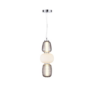 Cyra - 28W 1 LED Triple Shade Pendant-21.25 Inches Tall and 6.5 Inches Wide