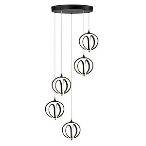 Rose - 40W LED Chandelier-8 Inches Tall and 20.28 Inches Wide