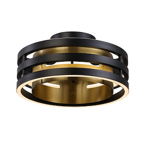 Toledo - 34W 1 LED Semi-Flush Mount-7.9 Inches Tall and 14.5 Inches Wide